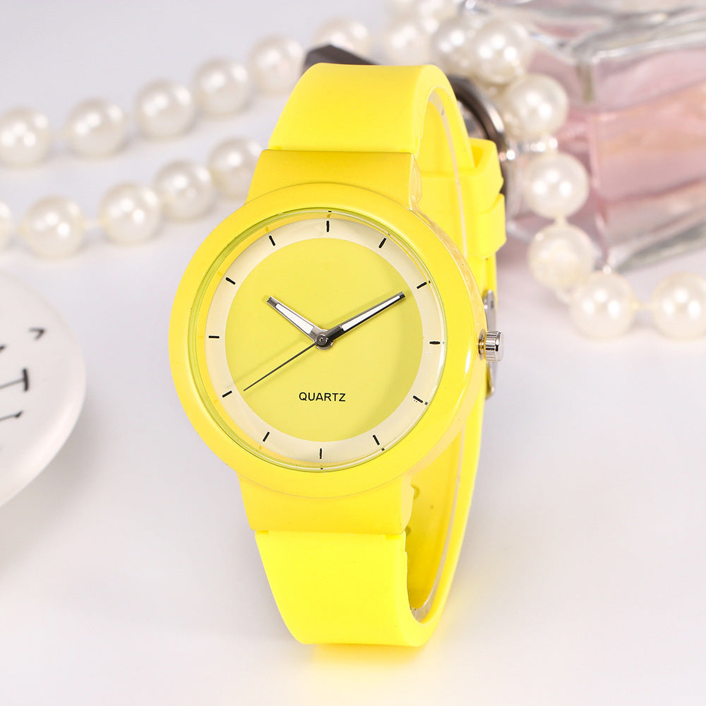 Simple Silicone Jelly Quartz Student Watch