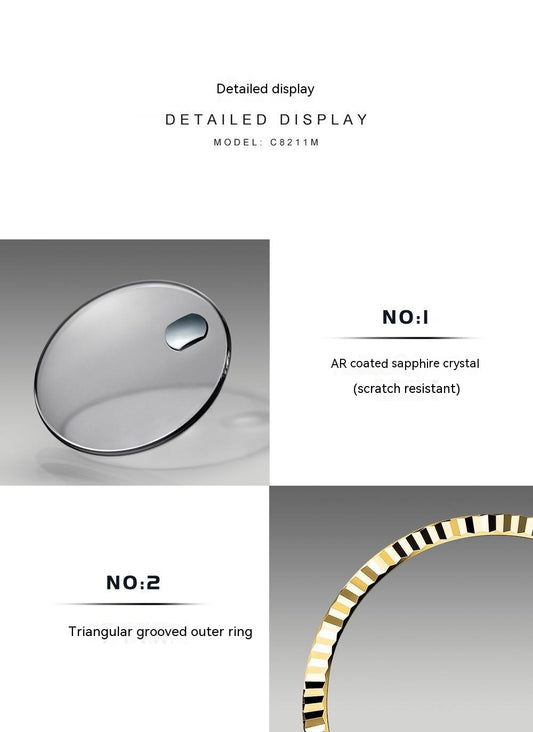 Reloj mecánico automático para hombres impermeable