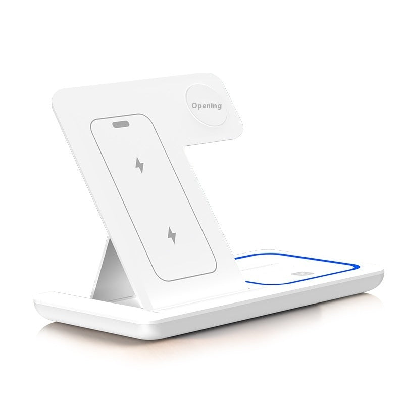 Three-in-one Folding Wireless Charger Mobile Desktop Stand