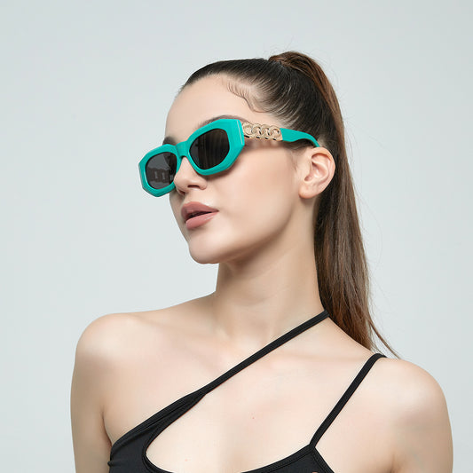 Fashion cuadradas , Marco Negro, Gafas de sol de moda para mujer..