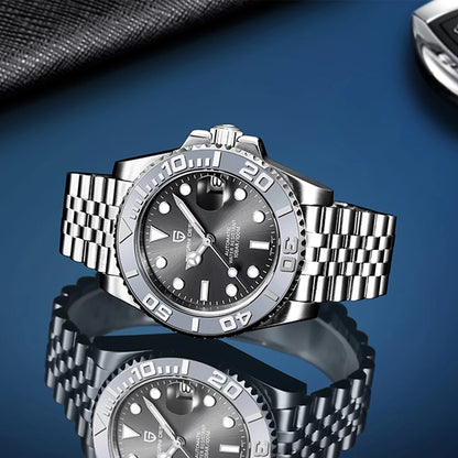 Moda Hombres Reloj Mecánico Luminoso Rotable