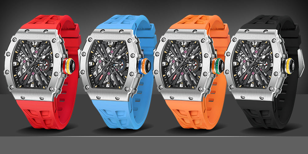 Reloj de calendario de cuarzo para hombres cuadrados