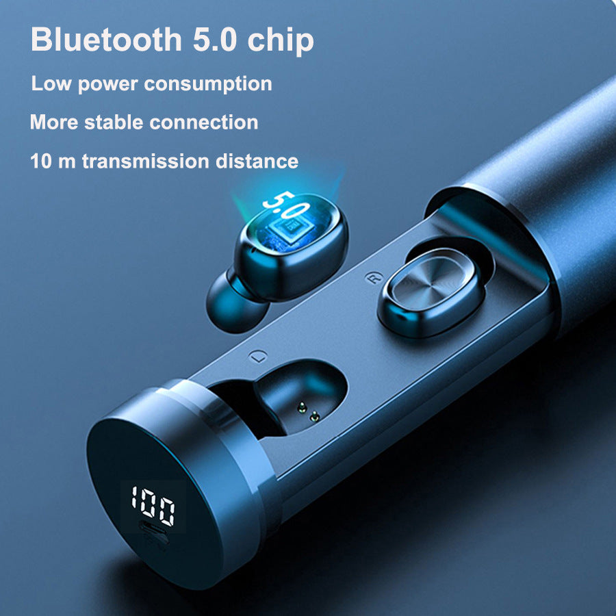 Audífonos Bluetooth 5.0 Inalámbricos 8D HiFi con Micrófono – Earbuds Deportivos y Gamer