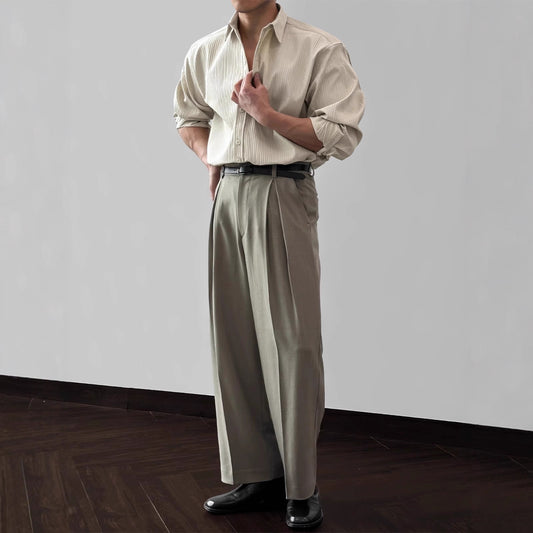 Camisa artística de moda para hombres sueltos