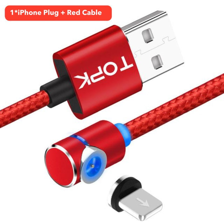 Cable Micro USB Magnético 360° — Cable de Carga Rotatorio para Teléfono