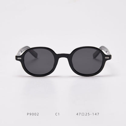 Gafas de sol polarizadas retro coreanas con marco ovalado