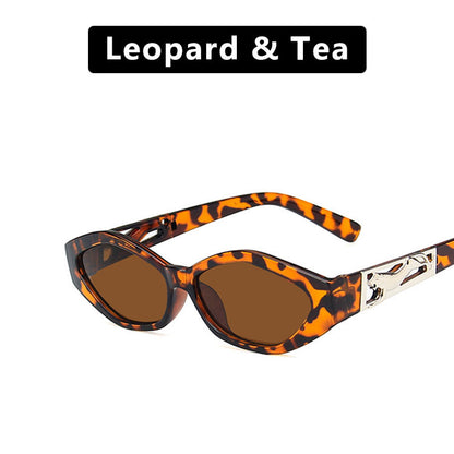 Diseñador de Gafas de Sol de la Marca Decoración de Cheetah Damas UV400