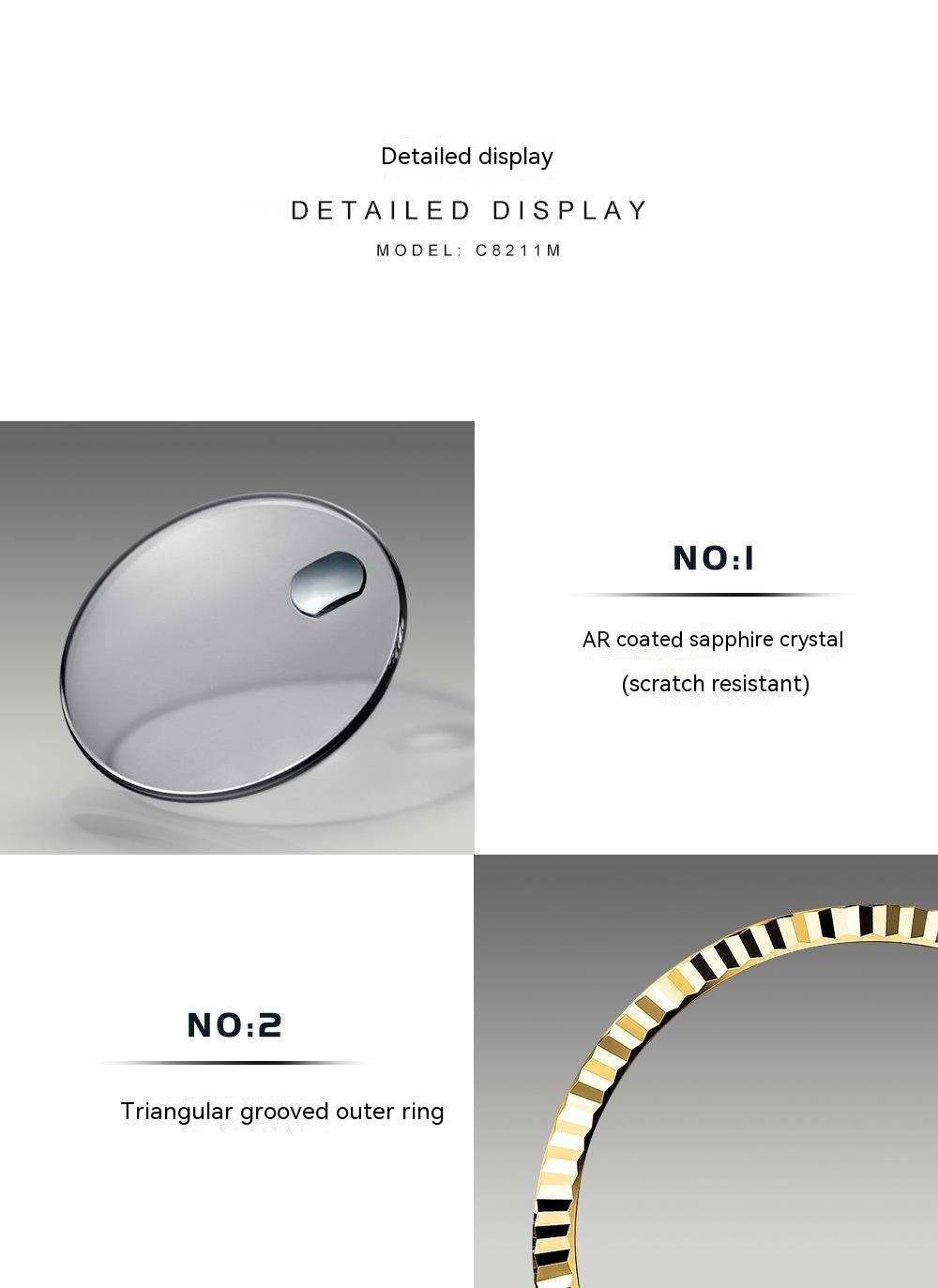 Reloj mecánico automático para hombres impermeable