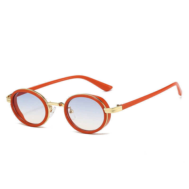 Nuevas gafas de sol retro ovaladas de moda de marco pequeño