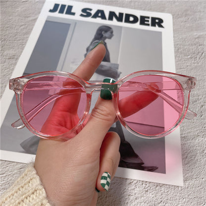 Gafas de sol de color caramelo de moda de buen aspecto marco redondo