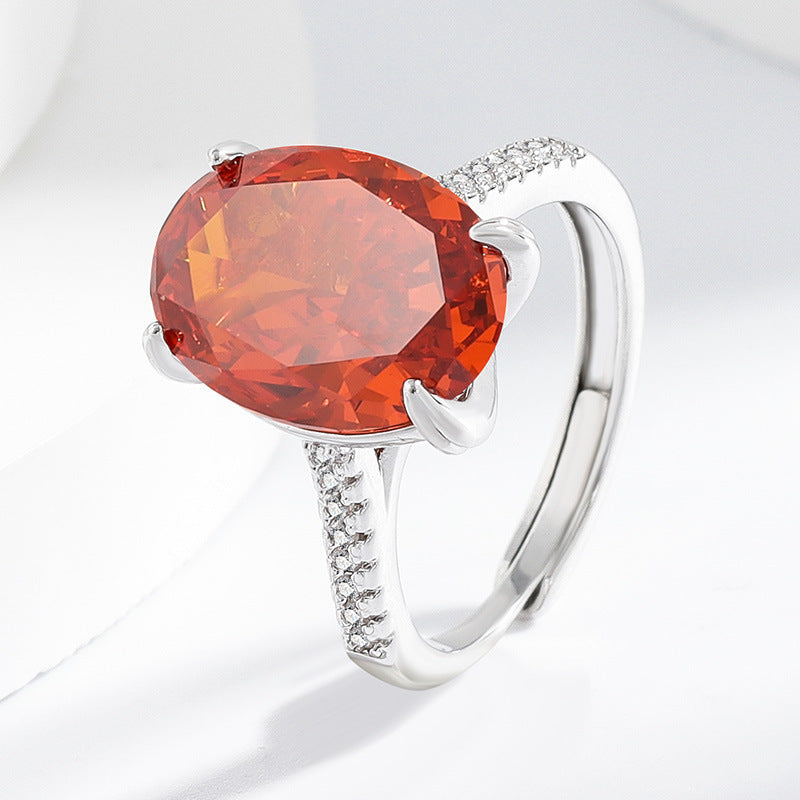 Anillo de Mujer con Diamante High Carbon y Diseño Flor de Hielo