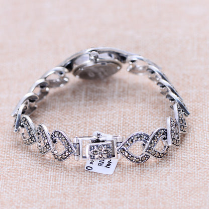 Reloj exquisito de plata tailandés