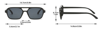 Gafas de sol de marco completo, protección UV antiazul de doble haz