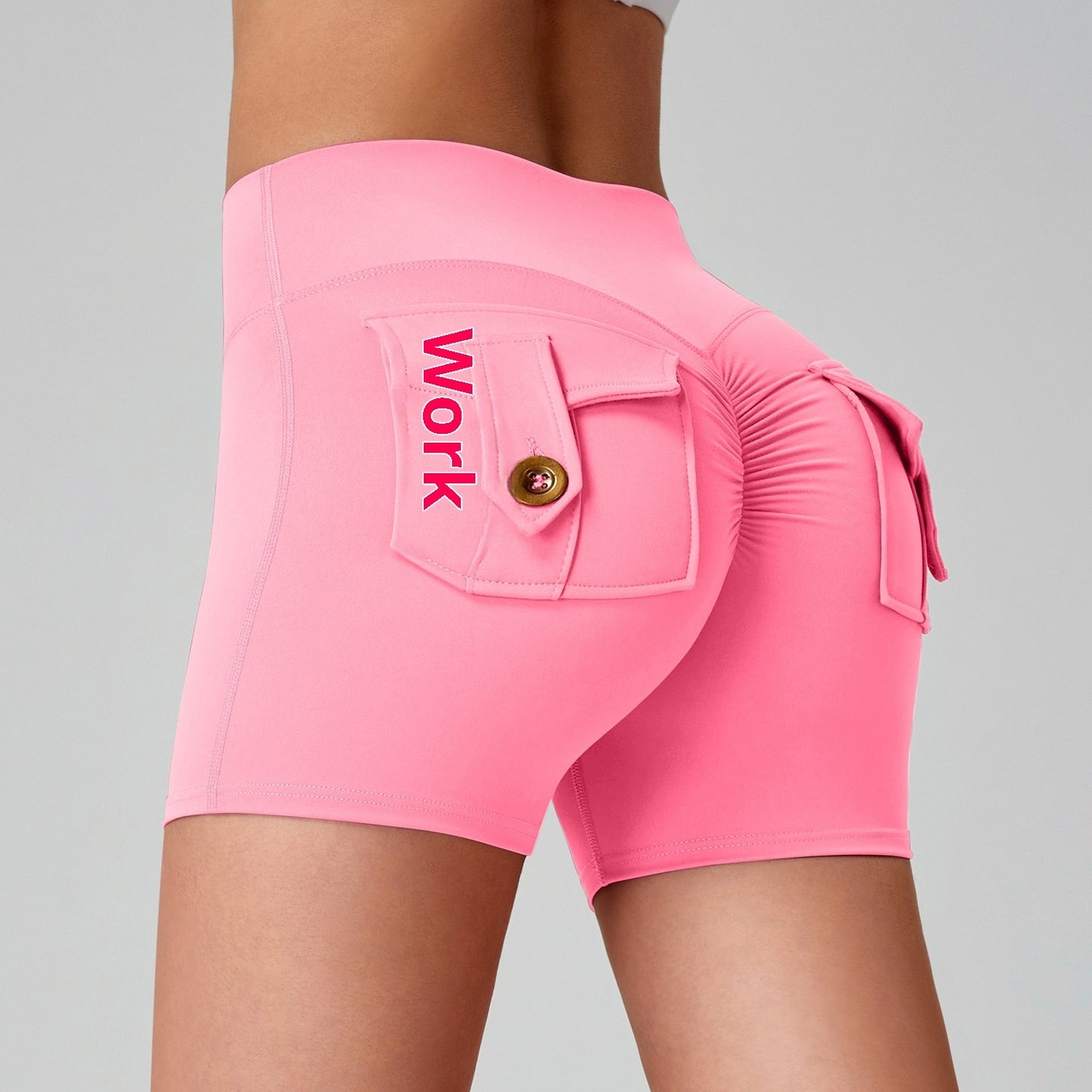 Sports Fitness Workwear Pocket Training Peach Quick-dry Butt-lifting Yoga Pants