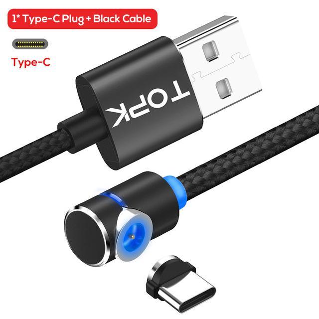 Cable Micro USB Magnético 360° — Cable de Carga Rotatorio para Teléfono