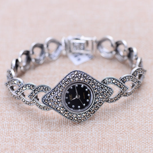 Reloj exquisito de plata tailandés