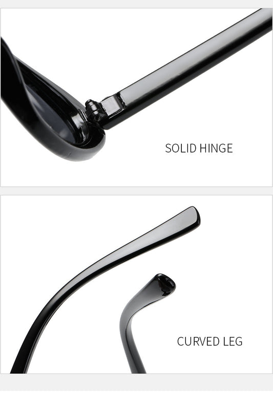 Marco ovalado de gota de agua retro INS estilo gafas personalizadas