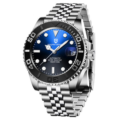 Moda Hombres Reloj Mecánico Luminoso Rotable