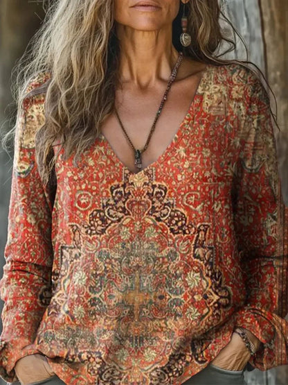 Polera de Mujer con Estampado Digital – Tipo Pullover