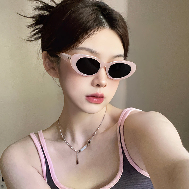 Marco ovalado, retro europeo y americano, pequeña estructura protección UV