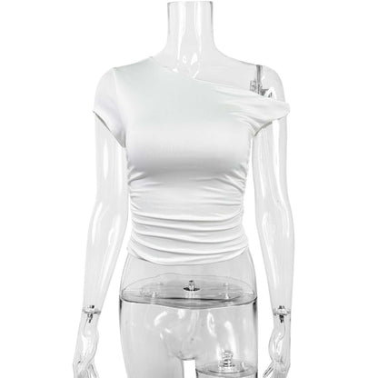 Top Sexy de Mujer con Hombro Asimétrico