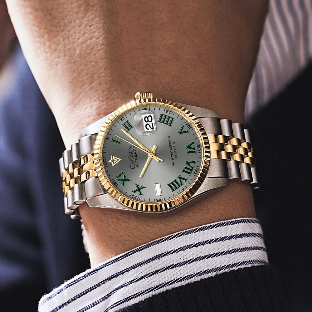 Reloj mecánico automático para hombres impermeable