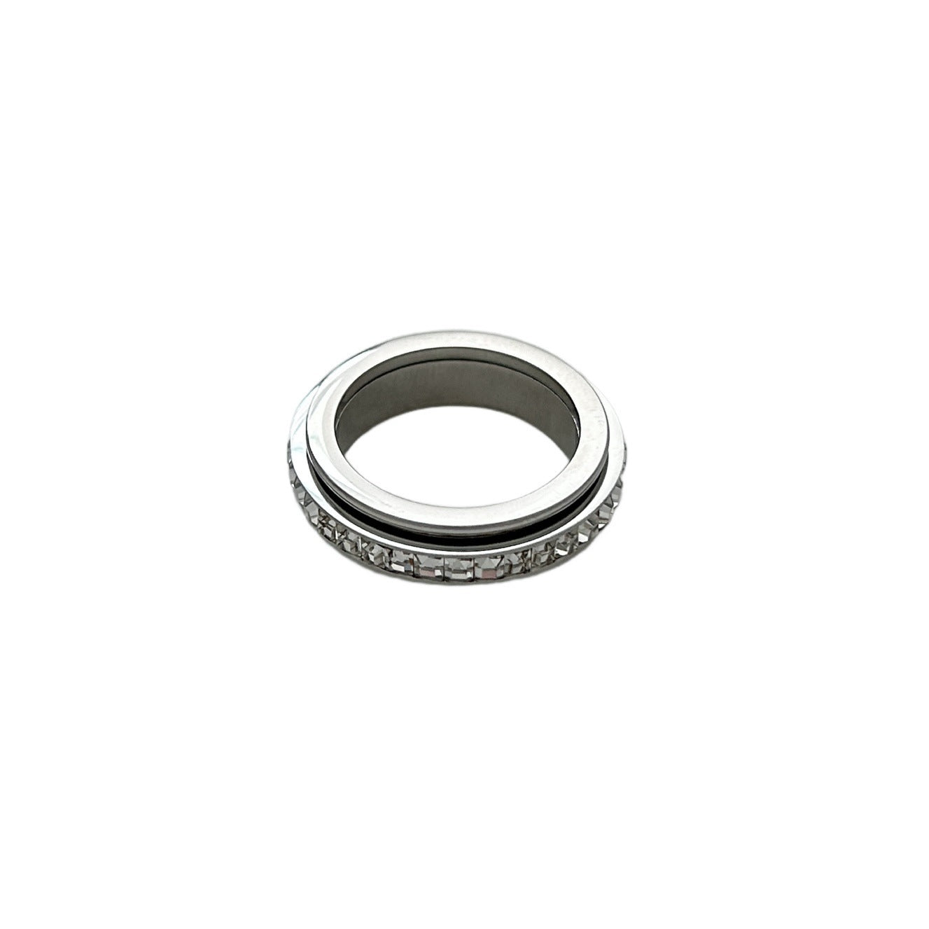 Titanium Steel Rotatable Ring Female Starry Sky Does Not Fade