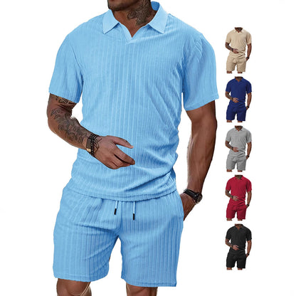 Traje deportivo casual de la tripulación de tela transpirable para hombres