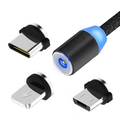 Cable Micro USB Magnético 360° — Cable de Carga Rotatorio para Teléfono