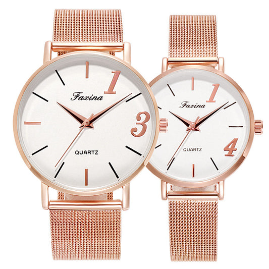 Waterproof quartz watch mesh strap ladies watch