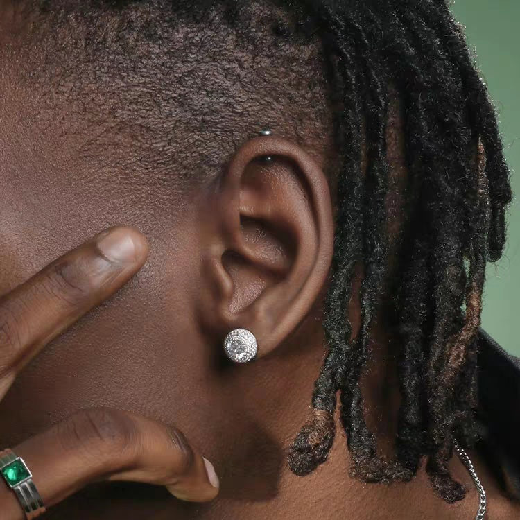 Par de Aros Hip Hop con Circonia – Brillantes, Unisex, Ideal para Uso Diario y Joyería Femenina