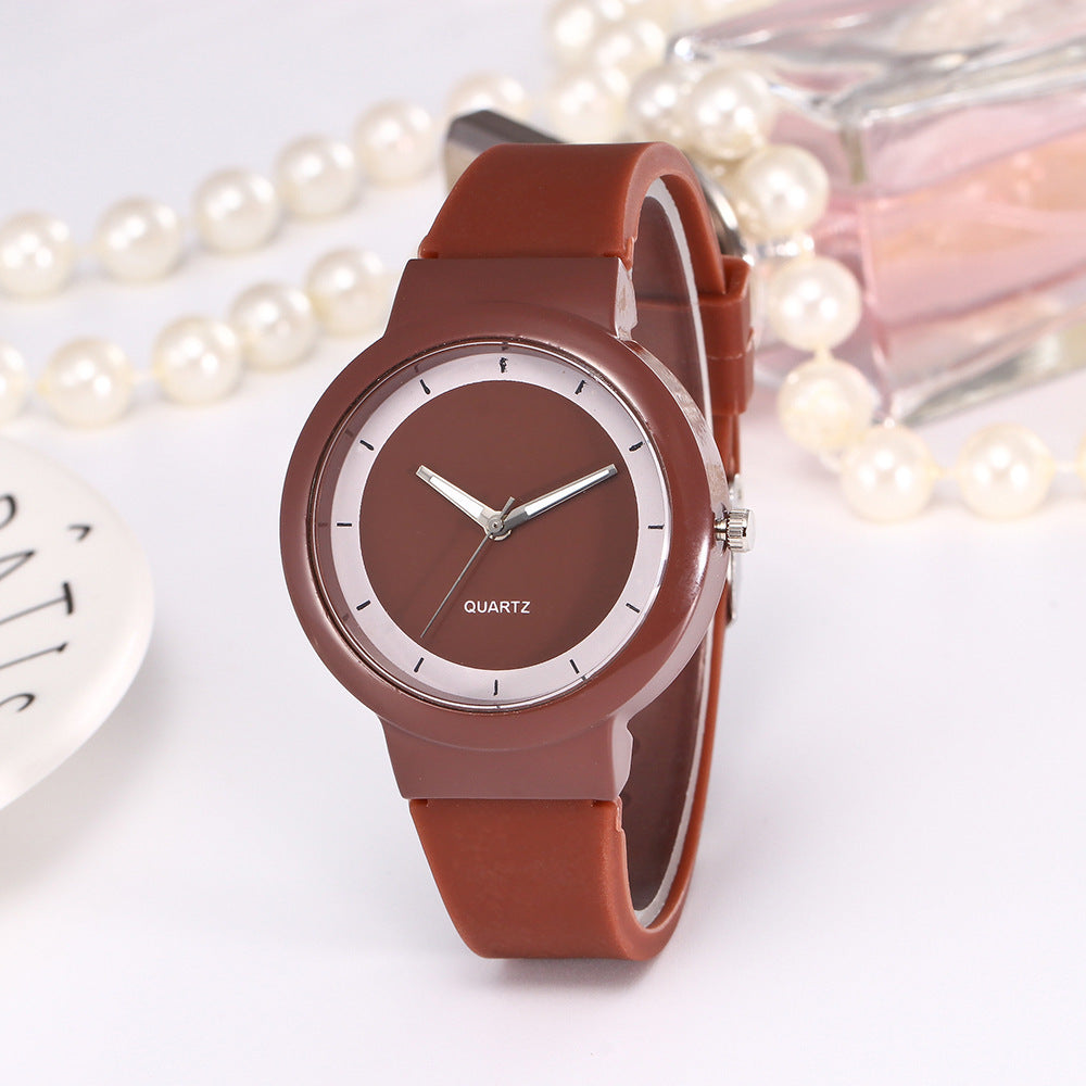 Simple Silicone Jelly Quartz Student Watch