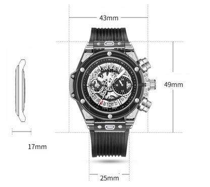Plastic transparent watch