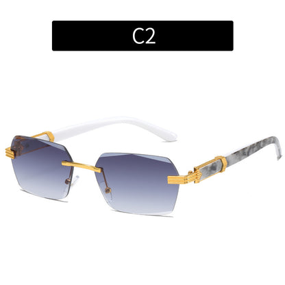 Recorte de lentes de sol sin montura de océano para mujer