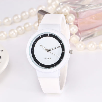Simple Silicone Jelly Quartz Student Watch