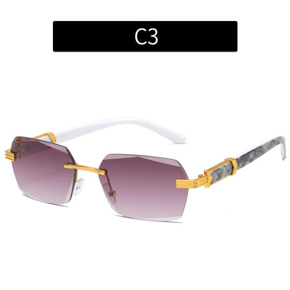 Recorte de lentes de sol sin montura de océano para mujer