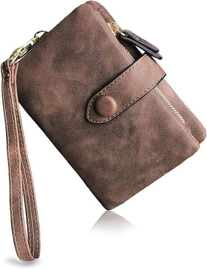 Cartera Versión Coreana con Cierre y Diseño Moderno