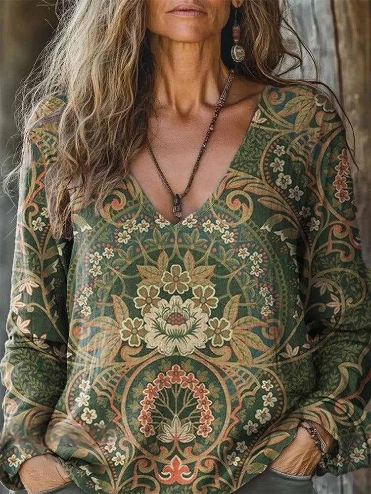 Polera de Mujer con Estampado Digital – Tipo Pullover