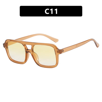 Gafas de sol de doble haz europeas y americanas de doble marco que coinciden con todo