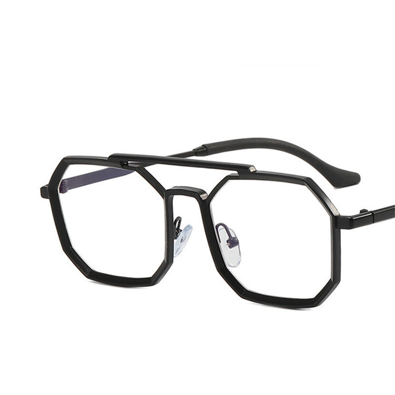 Lentes de Sol Retro Poligonales con Doble Puente