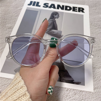 Gafas de sol de color caramelo de moda de buen aspecto marco redondo