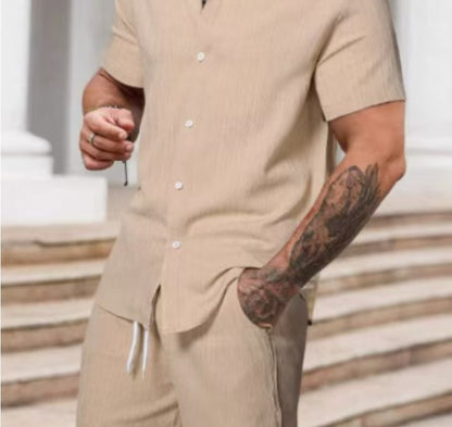 Traje casual de hombre impreso a rayas