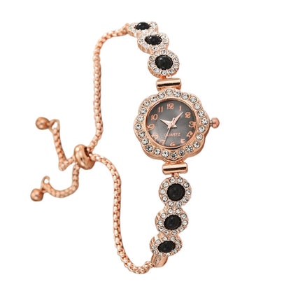 Reloj Femenino con Pulsera Ajustable y Diamantes de Color