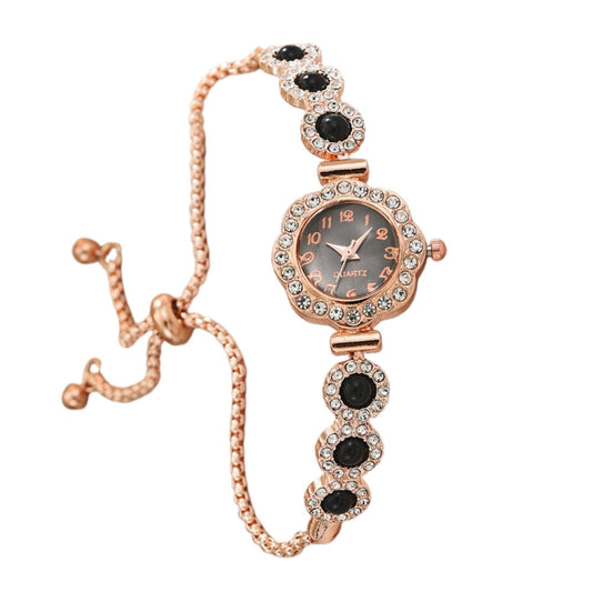 Reloj Femenino con Pulsera Ajustable y Diamantes de Color
