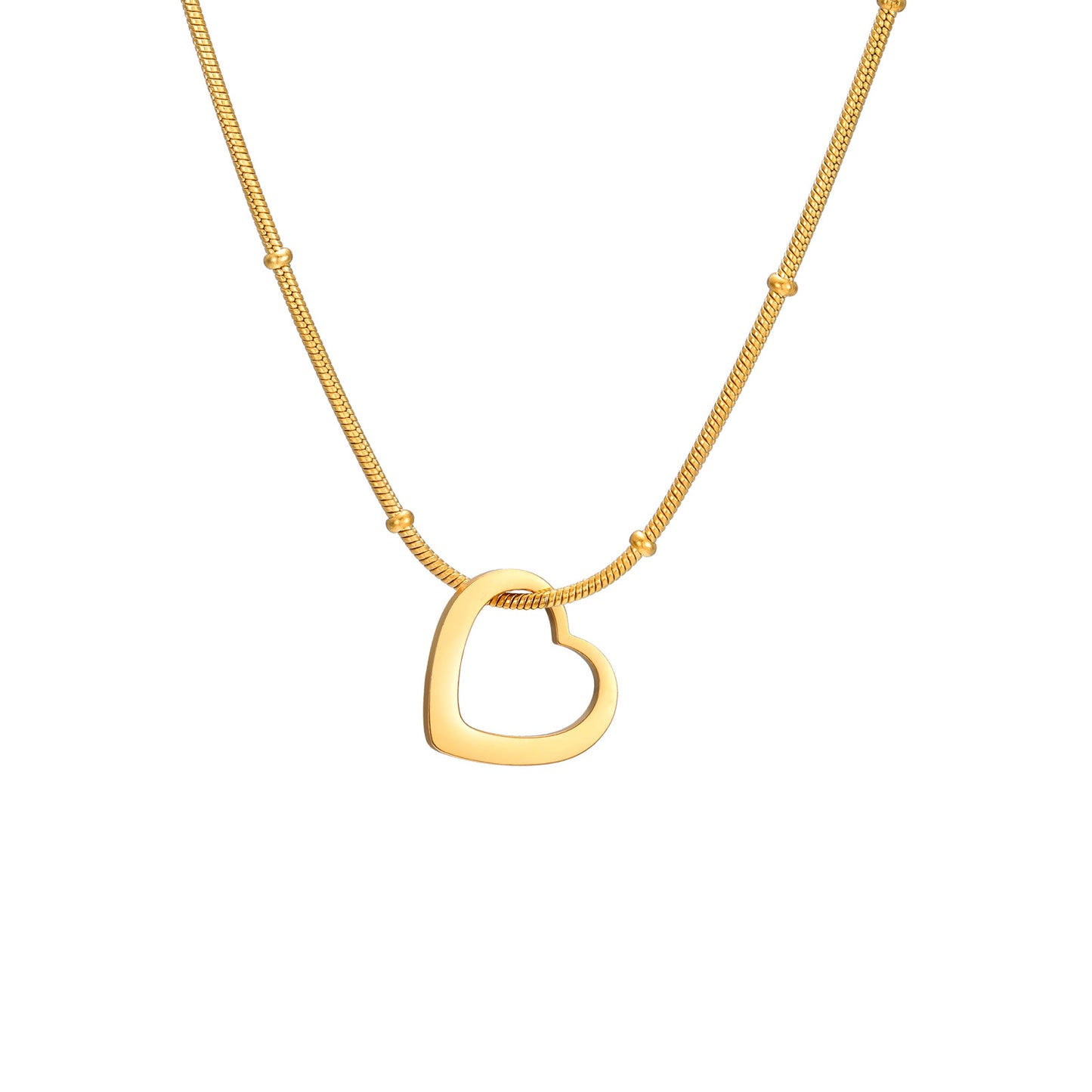 Collar Simple con Colgante de Corazón — Diseño Minimalista y Elegante