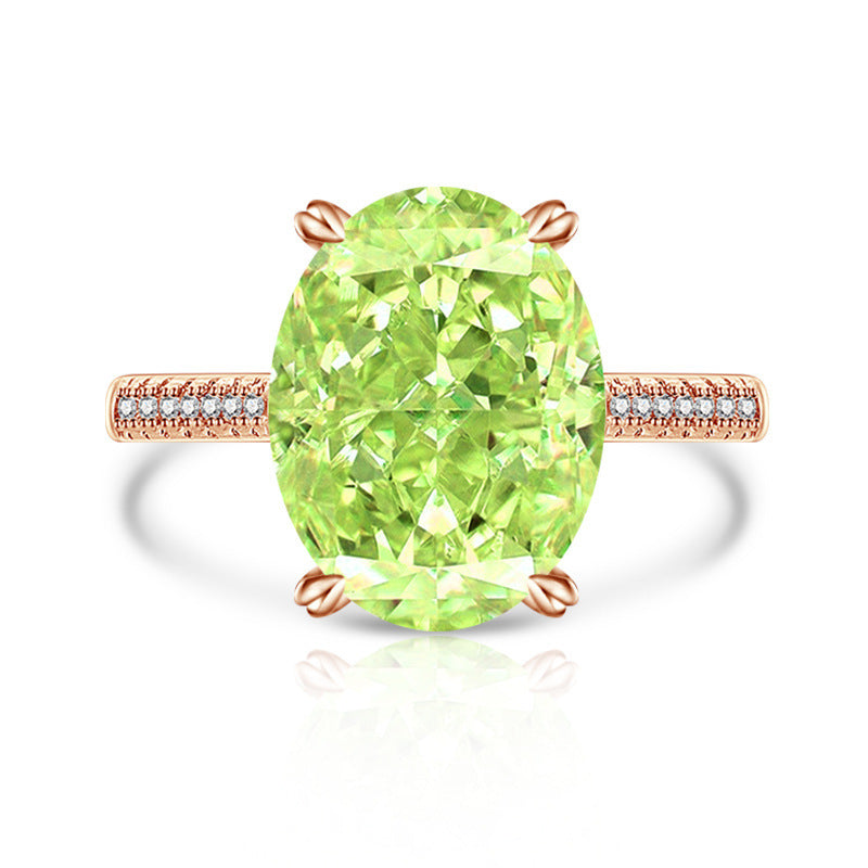 Anillo de Mujer con Diamante High Carbon y Diseño Flor de Hielo