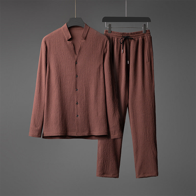 Hermoso juego de manga larga para hombres con estilo..