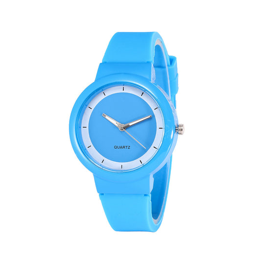 Simple Silicone Jelly Quartz Student Watch