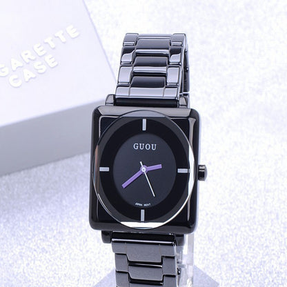 Square quartz watch