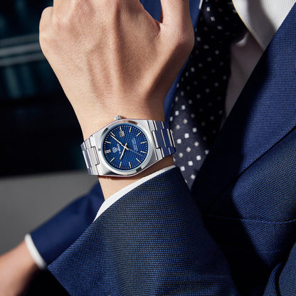 Reloj Masculino de Cuarzo Suizo con Cierre Tipo Mariposa